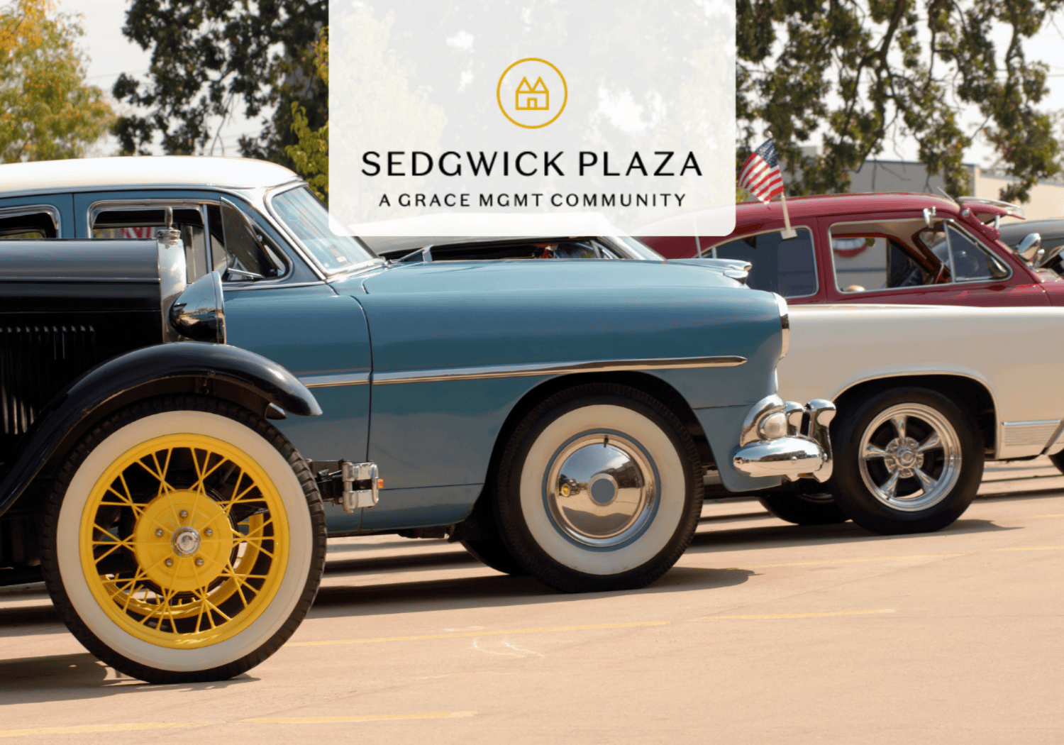 Sedgwick Plaza - car show - Sedgwick Plaza